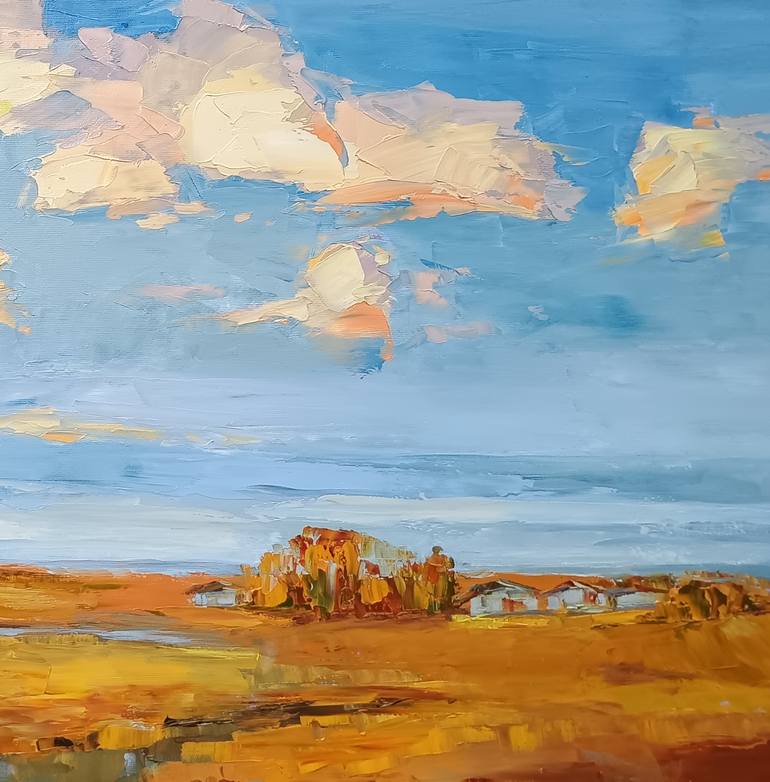 Original Expressionism Landscape Painting by Emilia Milcheva