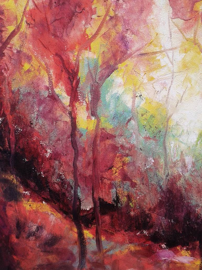 Original Expressionism Landscape Painting by Emilia Milcheva