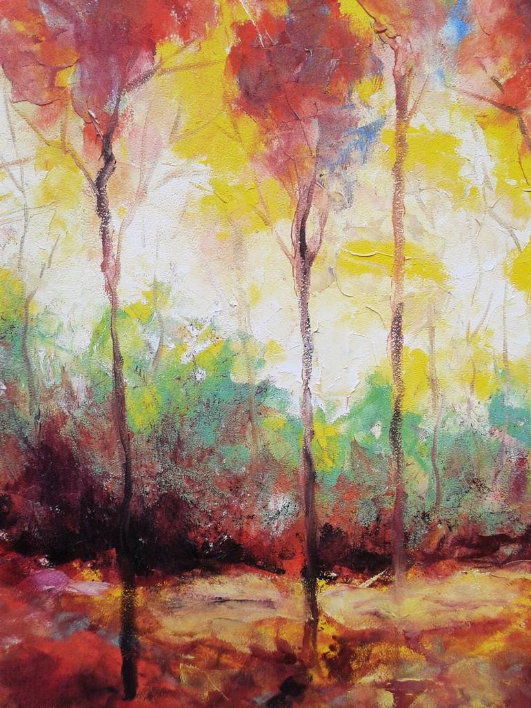 Original Expressionism Landscape Painting by Emilia Milcheva