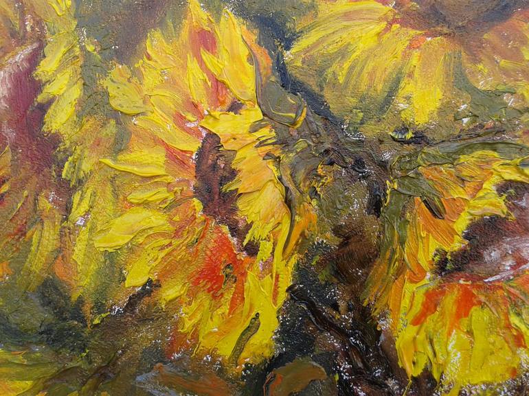 Original Expressionism Floral Painting by Emilia Milcheva