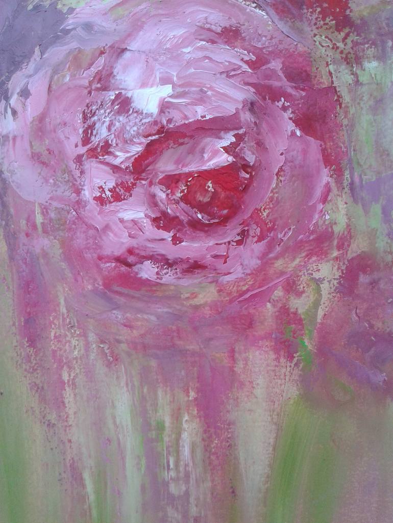 Original Expressionism Floral Painting by Emilia Milcheva