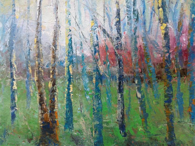 Original Expressionism Landscape Painting by Emilia Milcheva