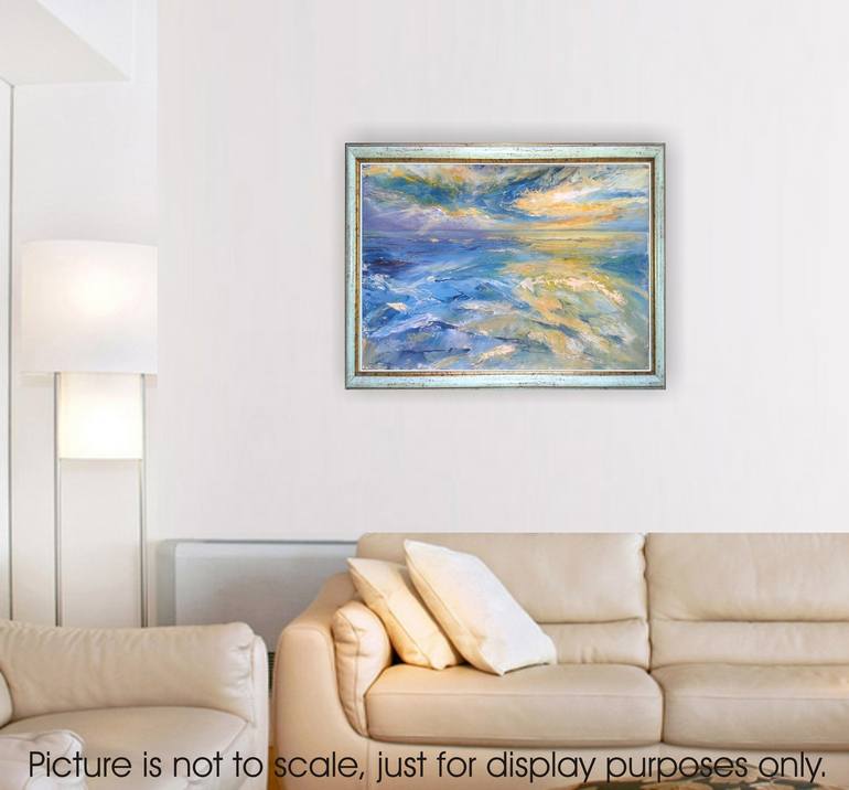 Original Abstract Expressionism Seascape Painting by Emilia Milcheva