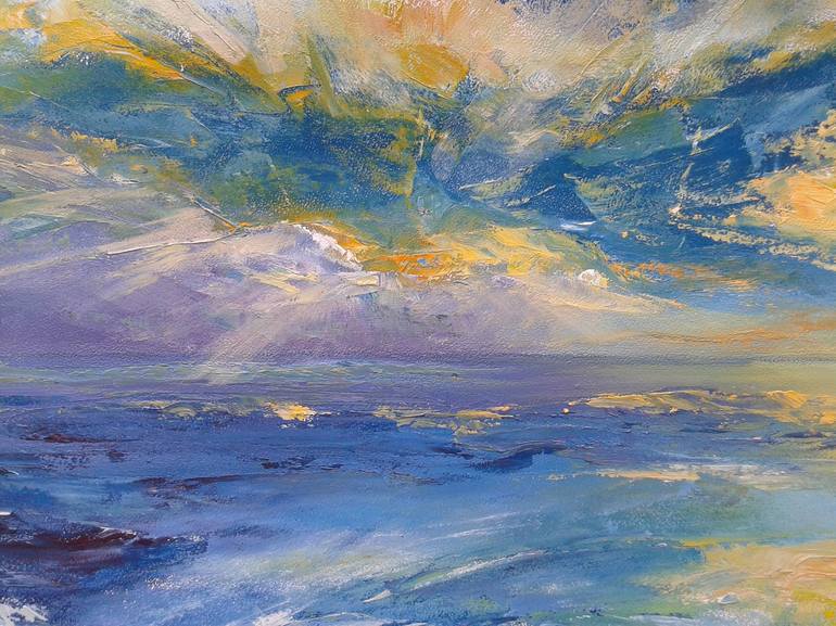 Original Abstract Expressionism Seascape Painting by Emilia Milcheva