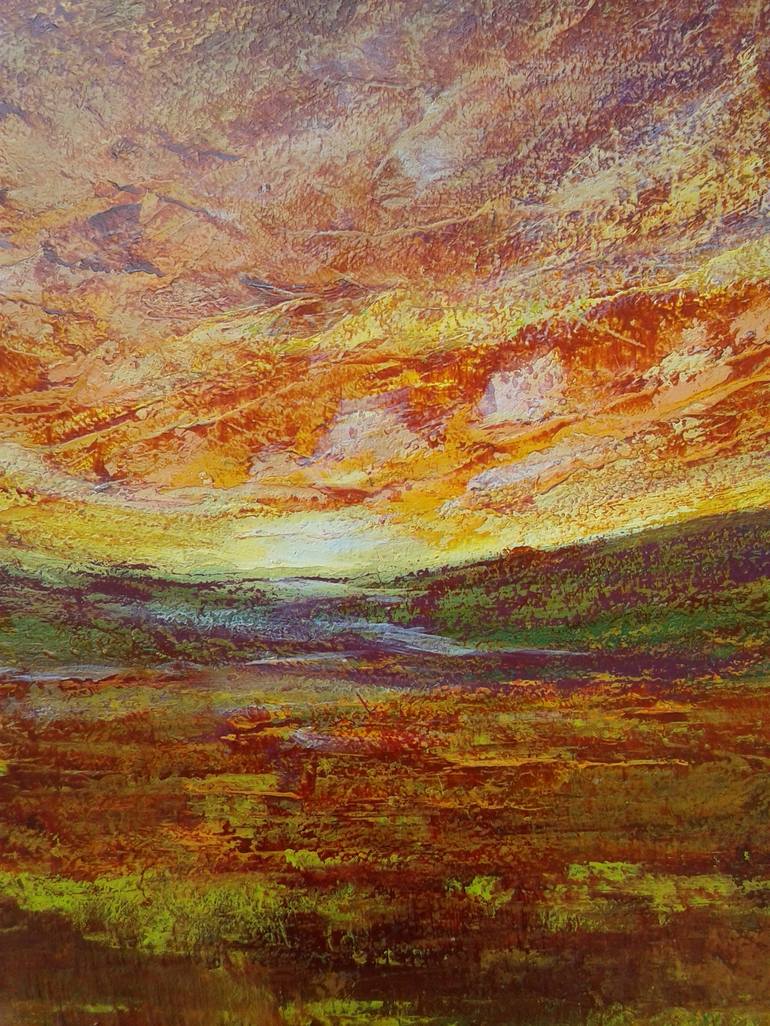 Original Abstract Expressionism Landscape Painting by Emilia Milcheva