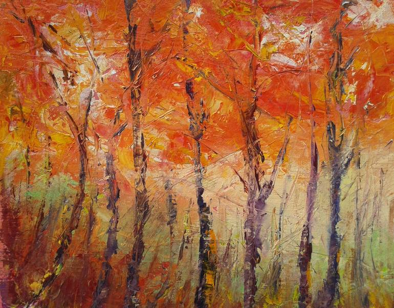 Original Expressionism Landscape Painting by Emilia Milcheva