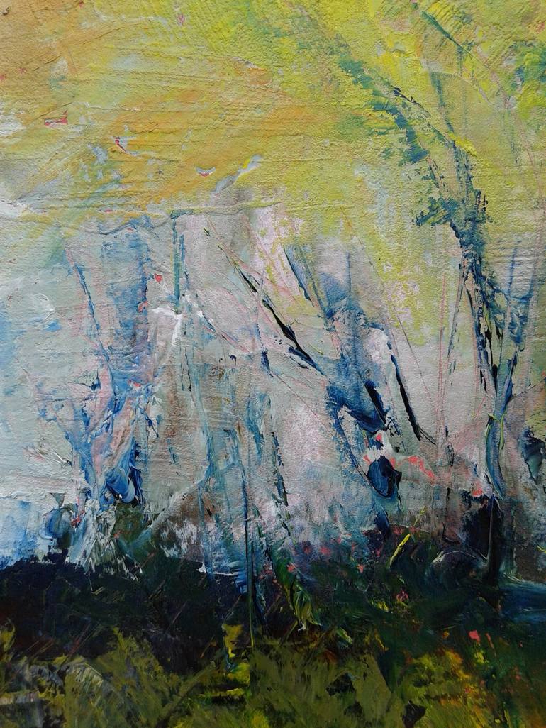 Original Abstract Expressionism Landscape Painting by Emilia Milcheva