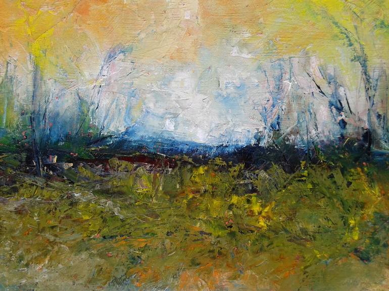 Original Abstract Expressionism Landscape Painting by Emilia Milcheva