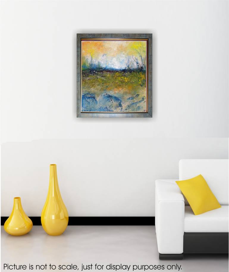 Original Abstract Expressionism Landscape Painting by Emilia Milcheva