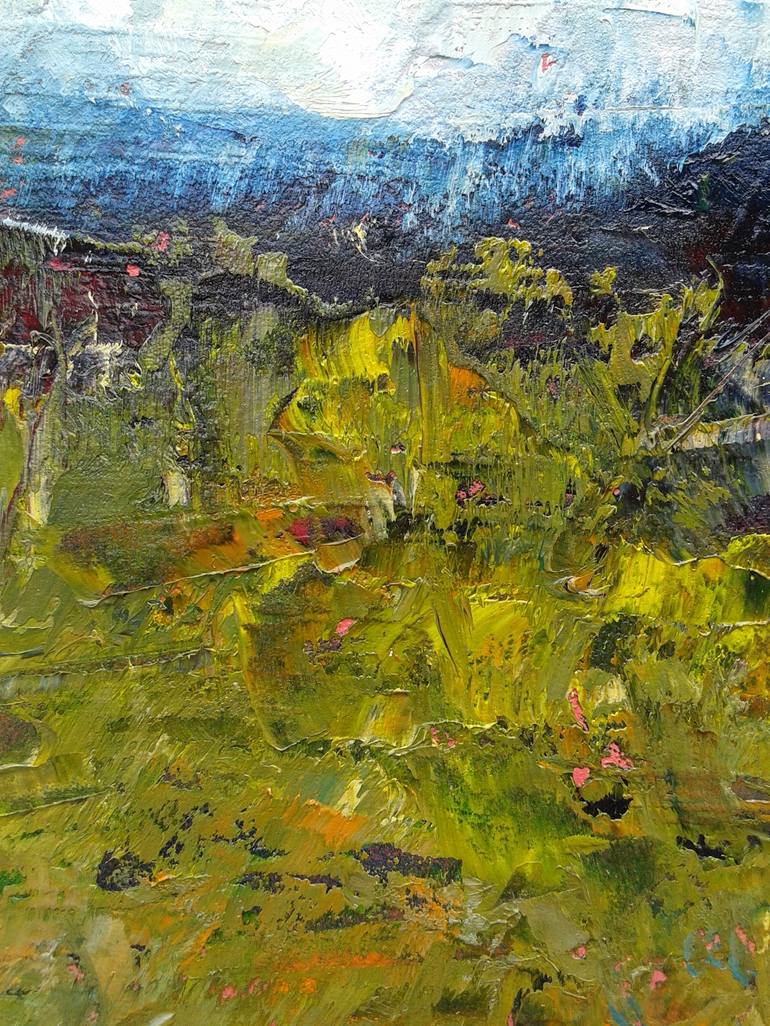 Original Abstract Expressionism Landscape Painting by Emilia Milcheva