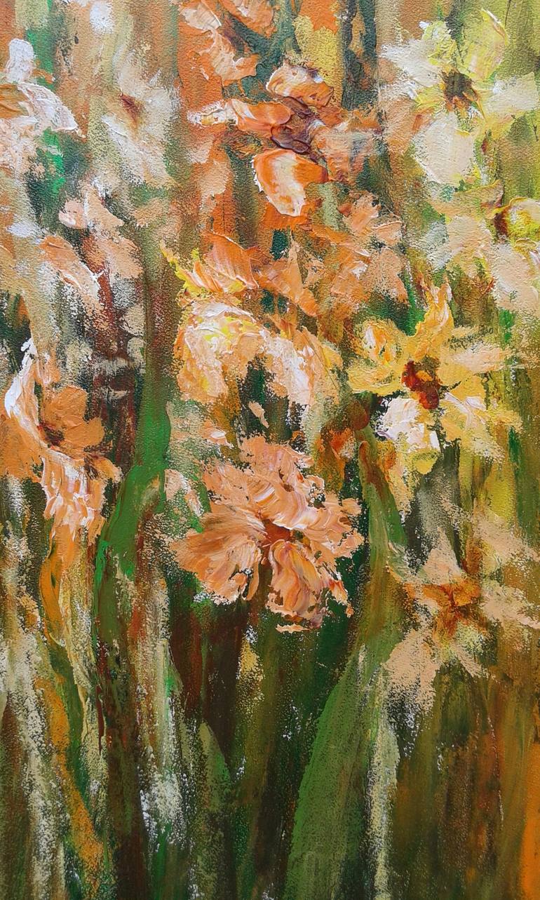 Original Expressionism Floral Painting by Emilia Milcheva