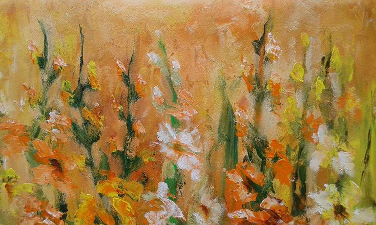 Original Expressionism Floral Painting by Emilia Milcheva