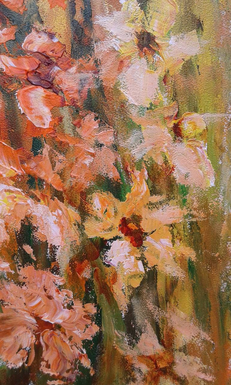 Original Expressionism Floral Painting by Emilia Milcheva