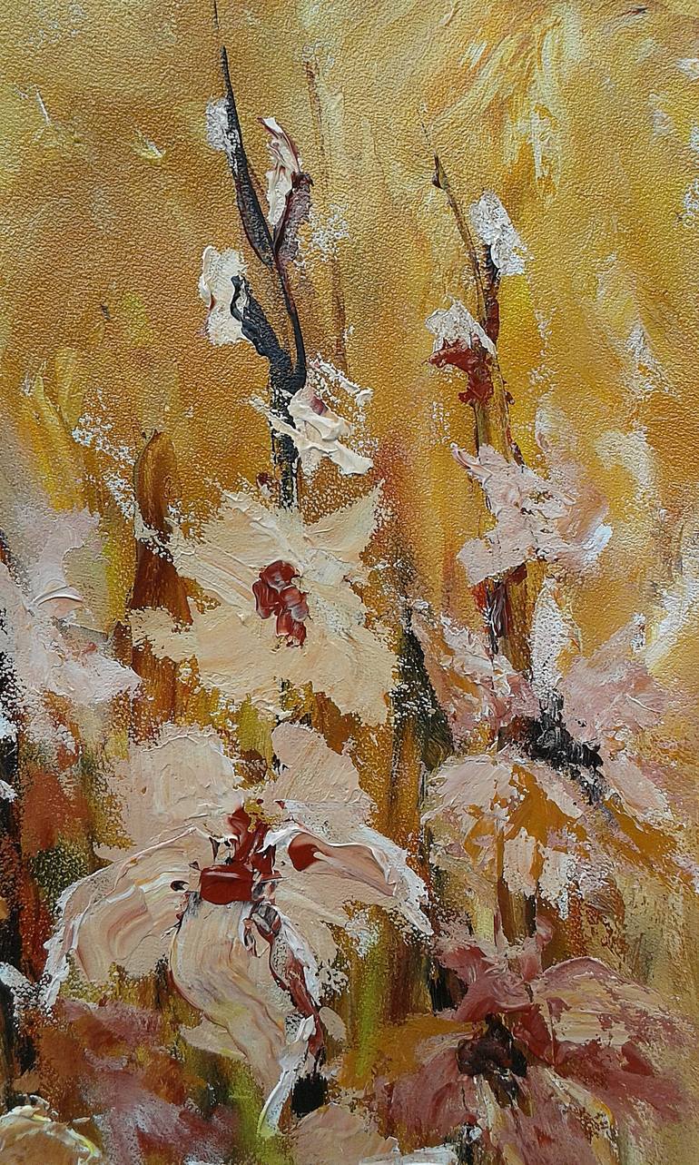 Original Expressionism Floral Painting by Emilia Milcheva