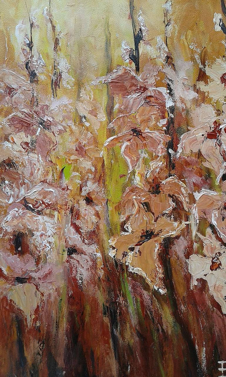 Original Expressionism Floral Painting by Emilia Milcheva