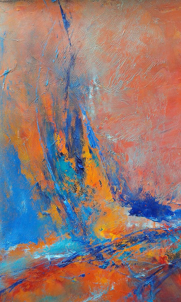 Original Abstract Expressionism Abstract Painting by Emilia Milcheva