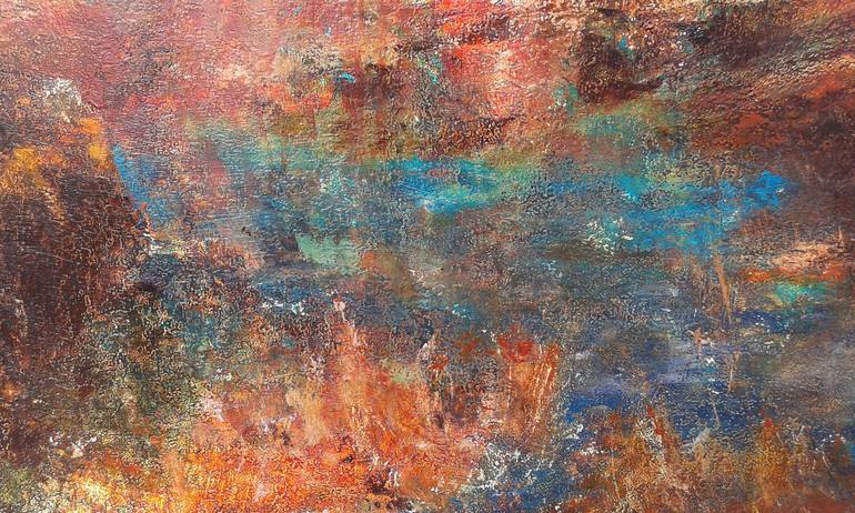 Original Abstract Expressionism Landscape Painting by Emilia Milcheva