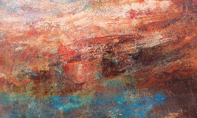 Original Abstract Expressionism Landscape Painting by Emilia Milcheva