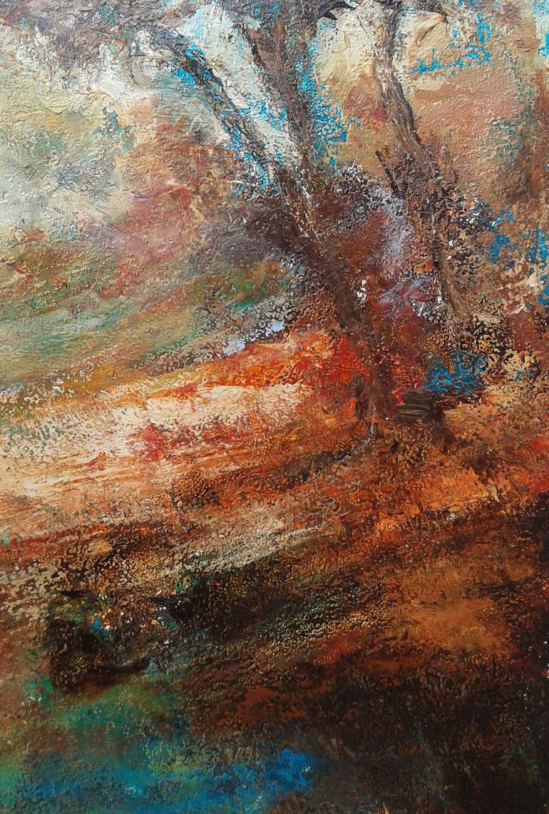 Original Abstract Expressionism Landscape Painting by Emilia Milcheva