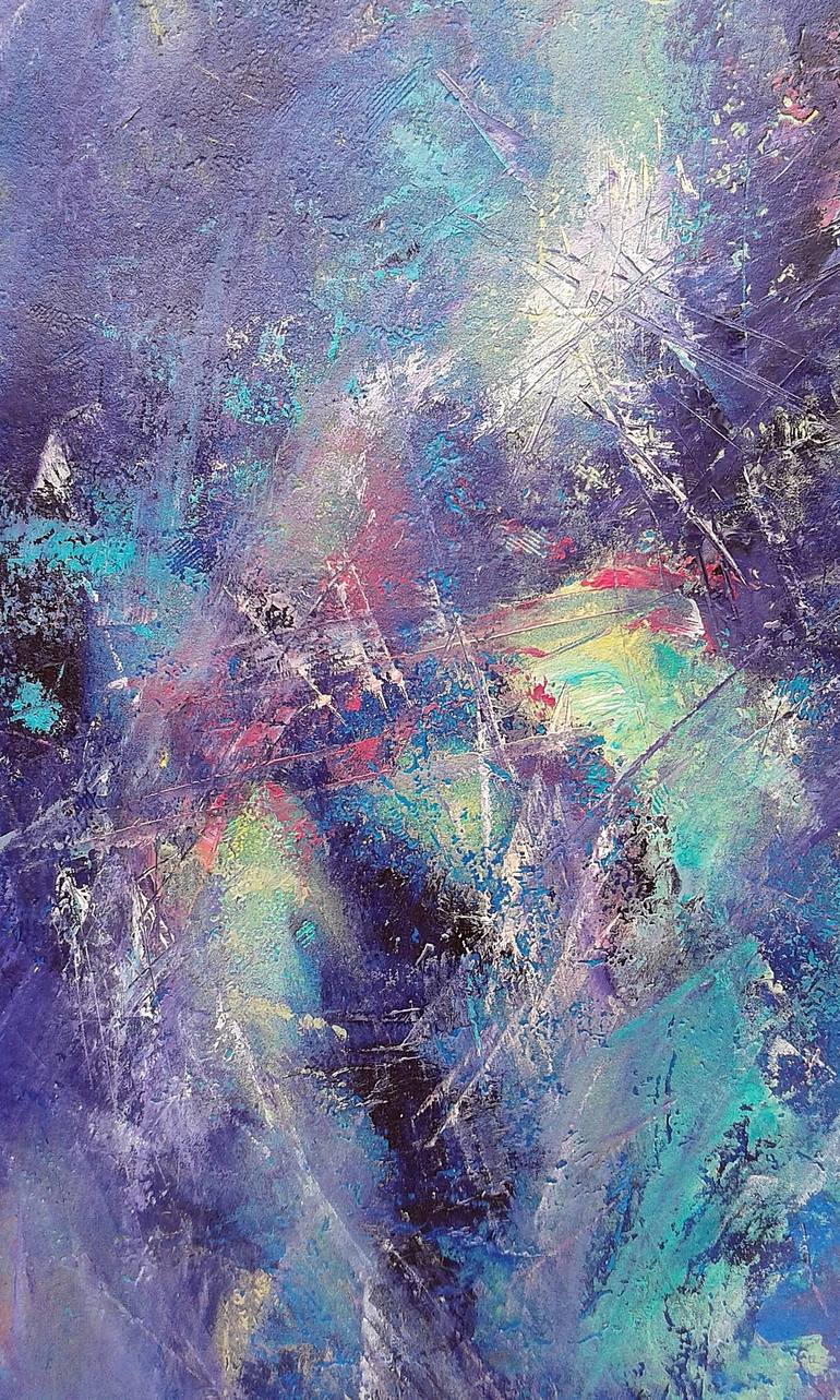 Original Abstract Expressionism Abstract Painting by Emilia Milcheva