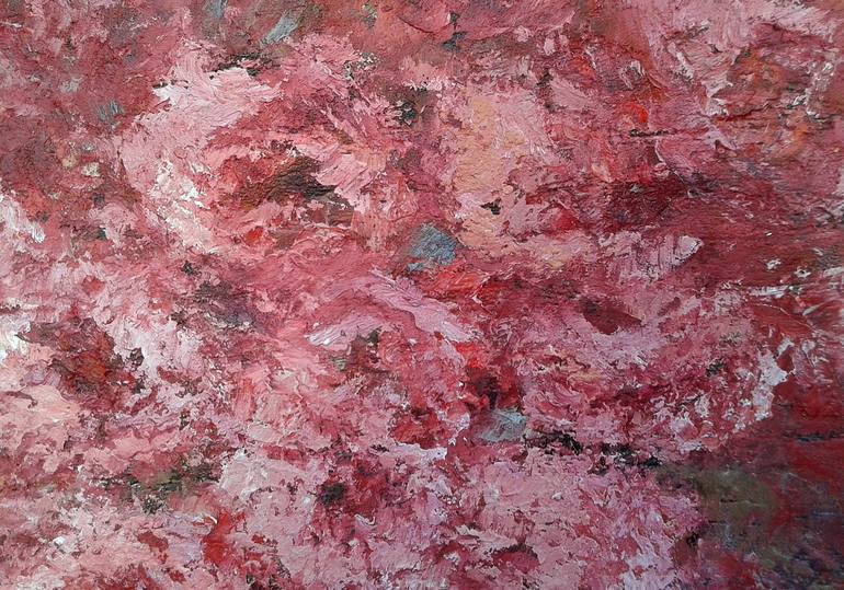 Original Abstract Expressionism Floral Painting by Emilia Milcheva