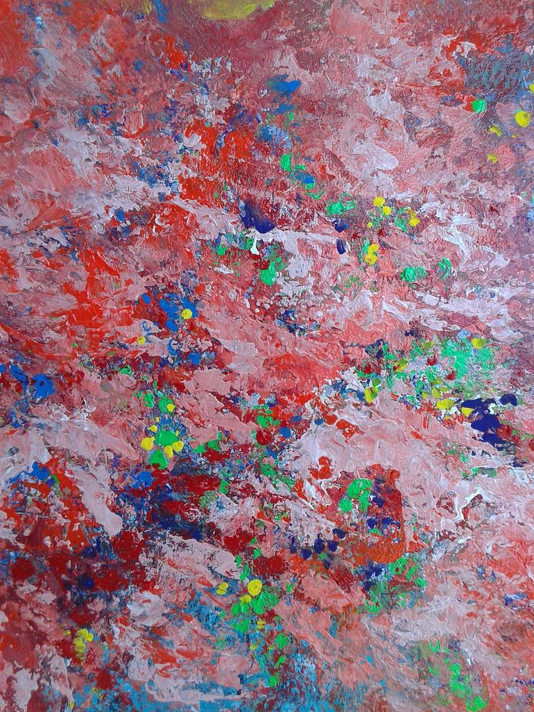 Original Abstract Expressionism Floral Painting by Emilia Milcheva