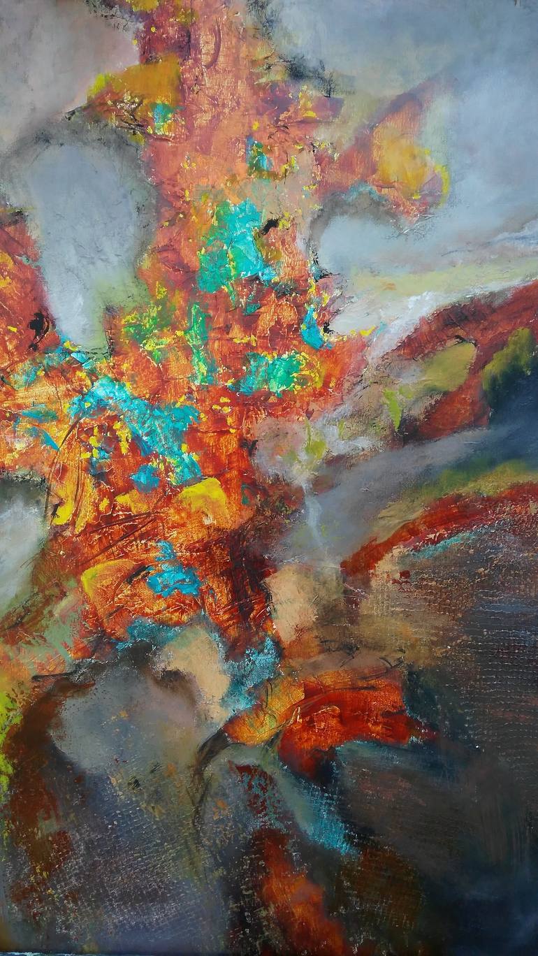 Original Abstract Expressionism Abstract Painting by Emilia Milcheva