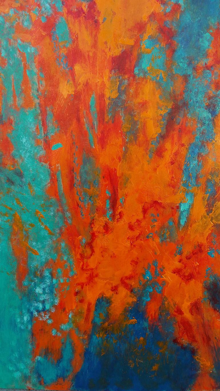Original Abstract Expressionism Abstract Painting by Emilia Milcheva