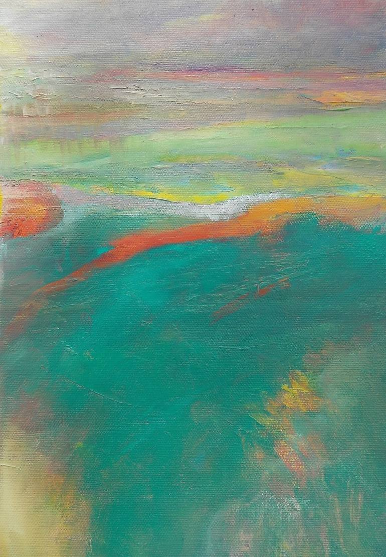 Original Abstract Landscape Painting by Emilia Milcheva