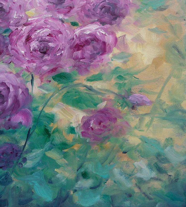 Original Impressionism Floral Painting by Emilia Milcheva