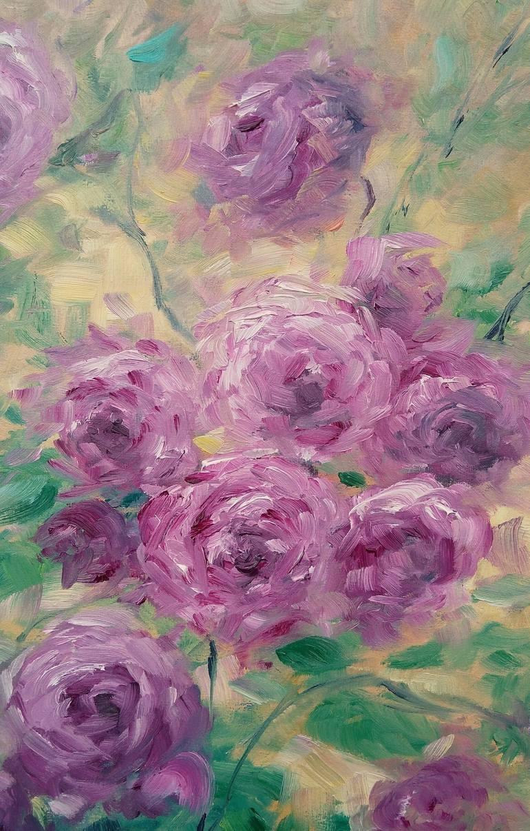 Original Impressionism Floral Painting by Emilia Milcheva