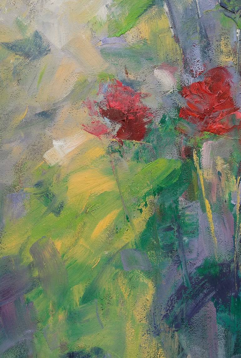 Original Expressionism Floral Painting by Emilia Milcheva