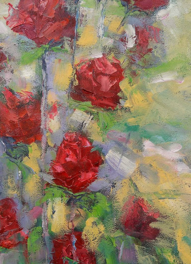 Original Expressionism Floral Painting by Emilia Milcheva