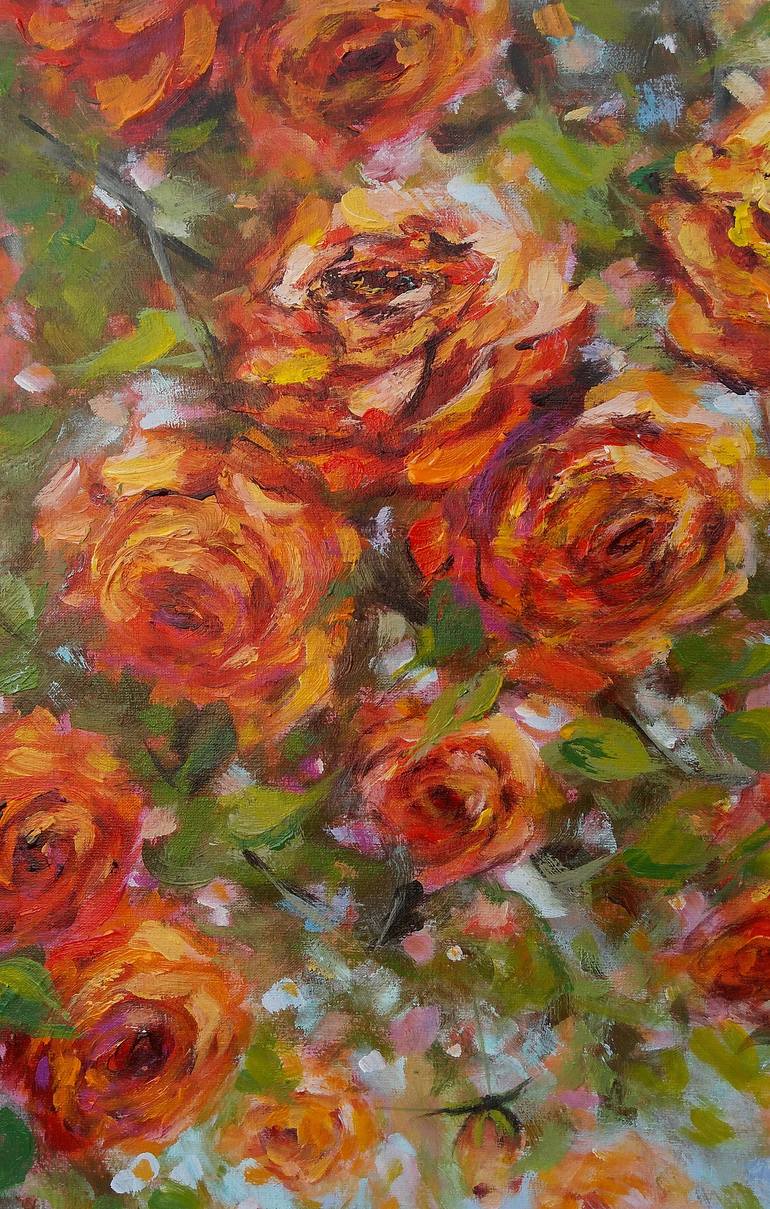 Original Expressionism Floral Painting by Emilia Milcheva