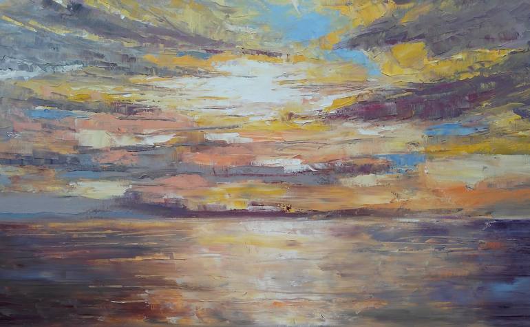 Original Expressionism Seascape Painting by Emilia Milcheva