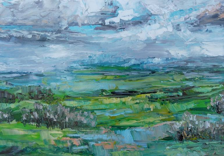 Original Expressionism Landscape Painting by Emilia Milcheva