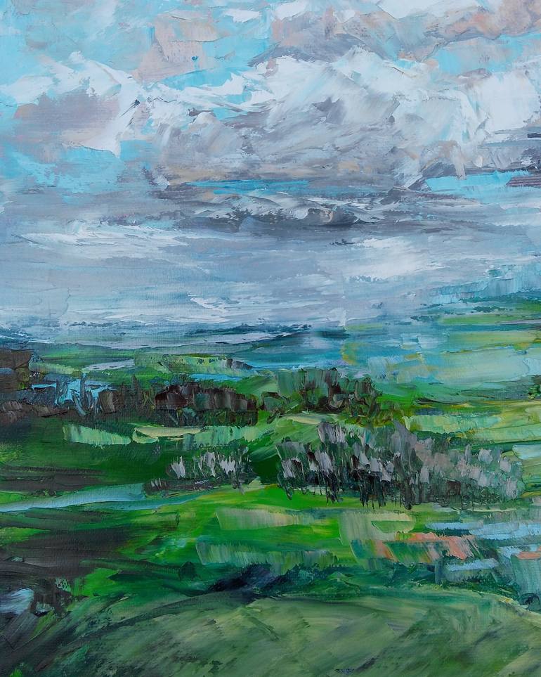 Original Expressionism Landscape Painting by Emilia Milcheva