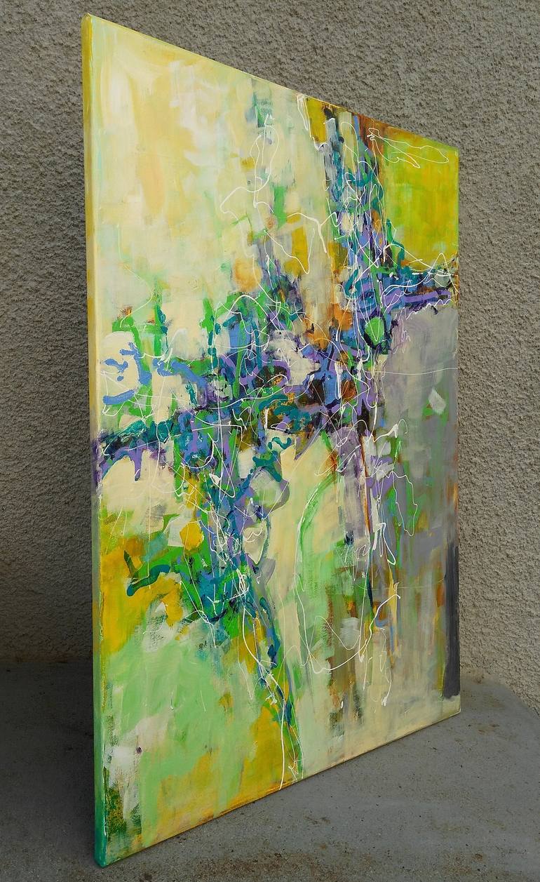 Original Abstract Expressionism Abstract Painting by Emilia Milcheva