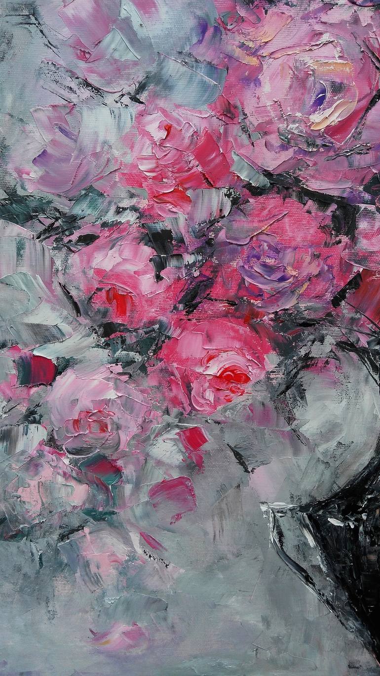 Original Expressionism Floral Painting by Emilia Milcheva