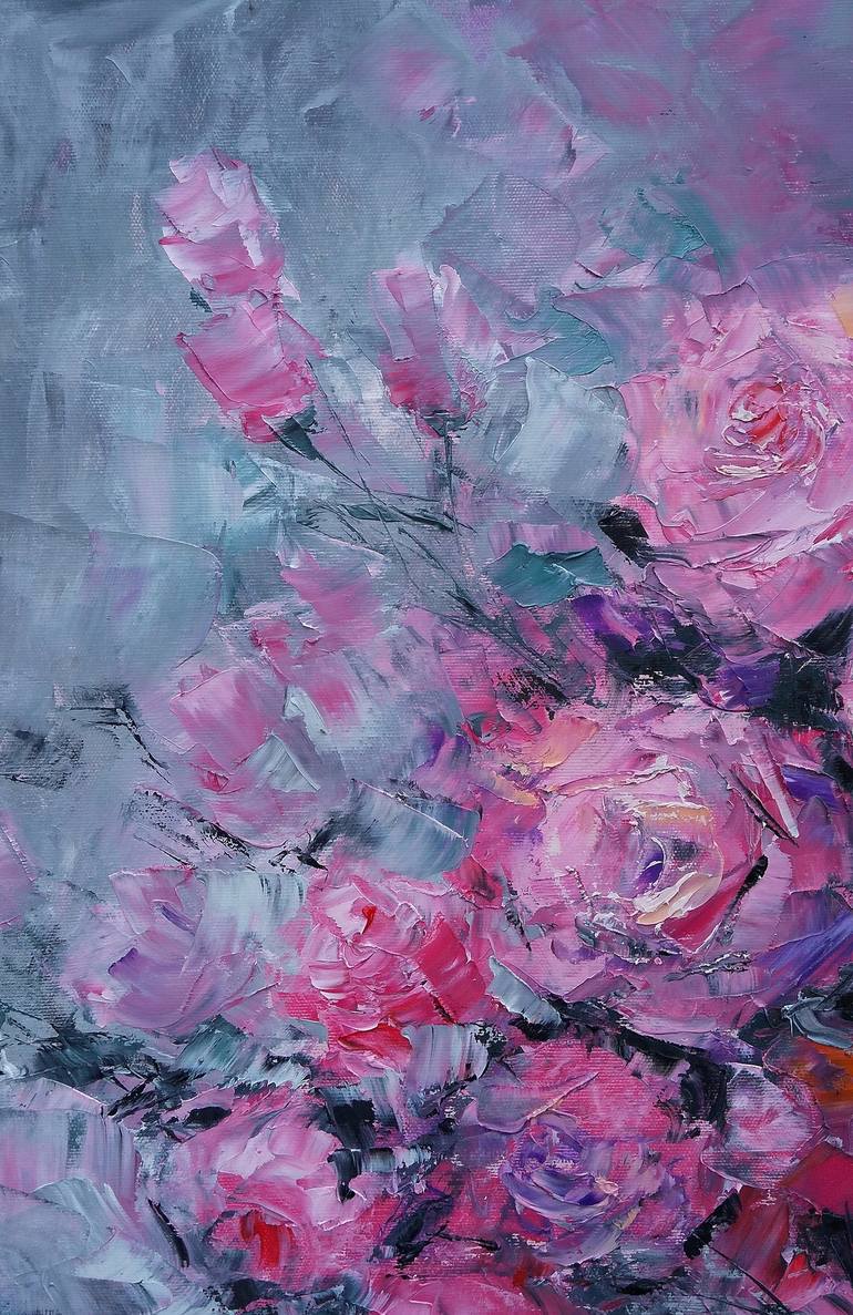 Original Expressionism Floral Painting by Emilia Milcheva