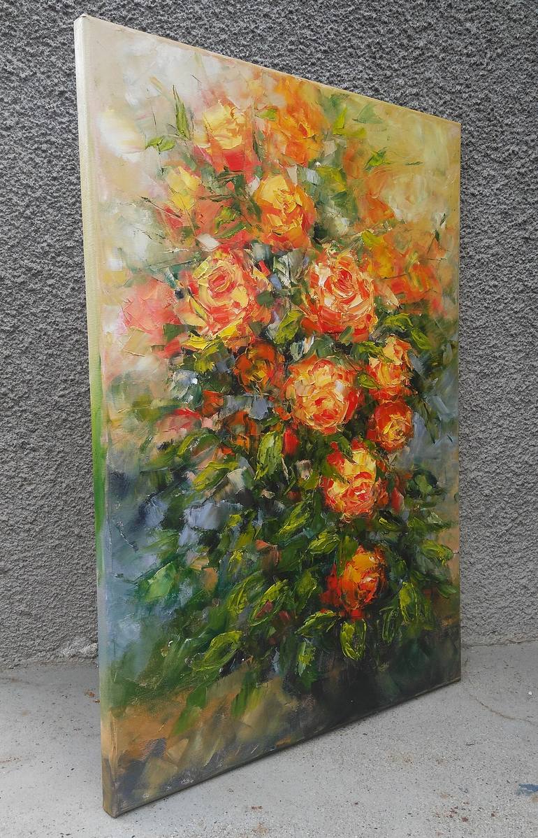 Original Impressionism Floral Painting by Emilia Milcheva