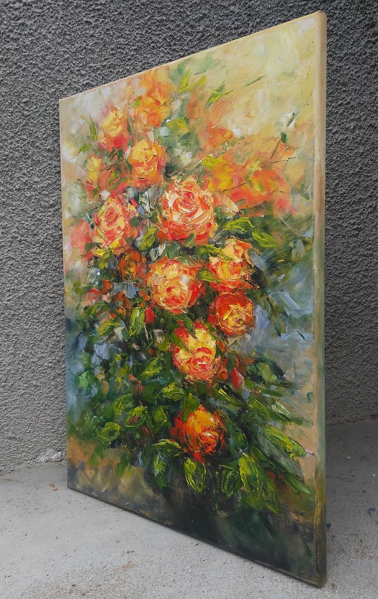 Original Impressionism Floral Painting by Emilia Milcheva