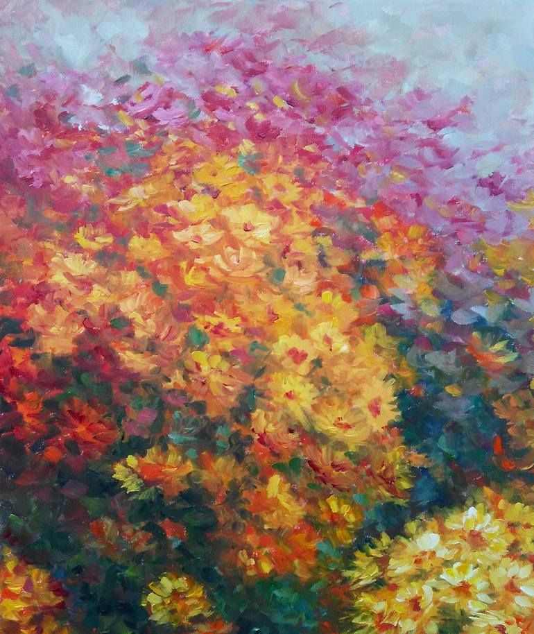 Original Impressionism Floral Painting by Emilia Milcheva