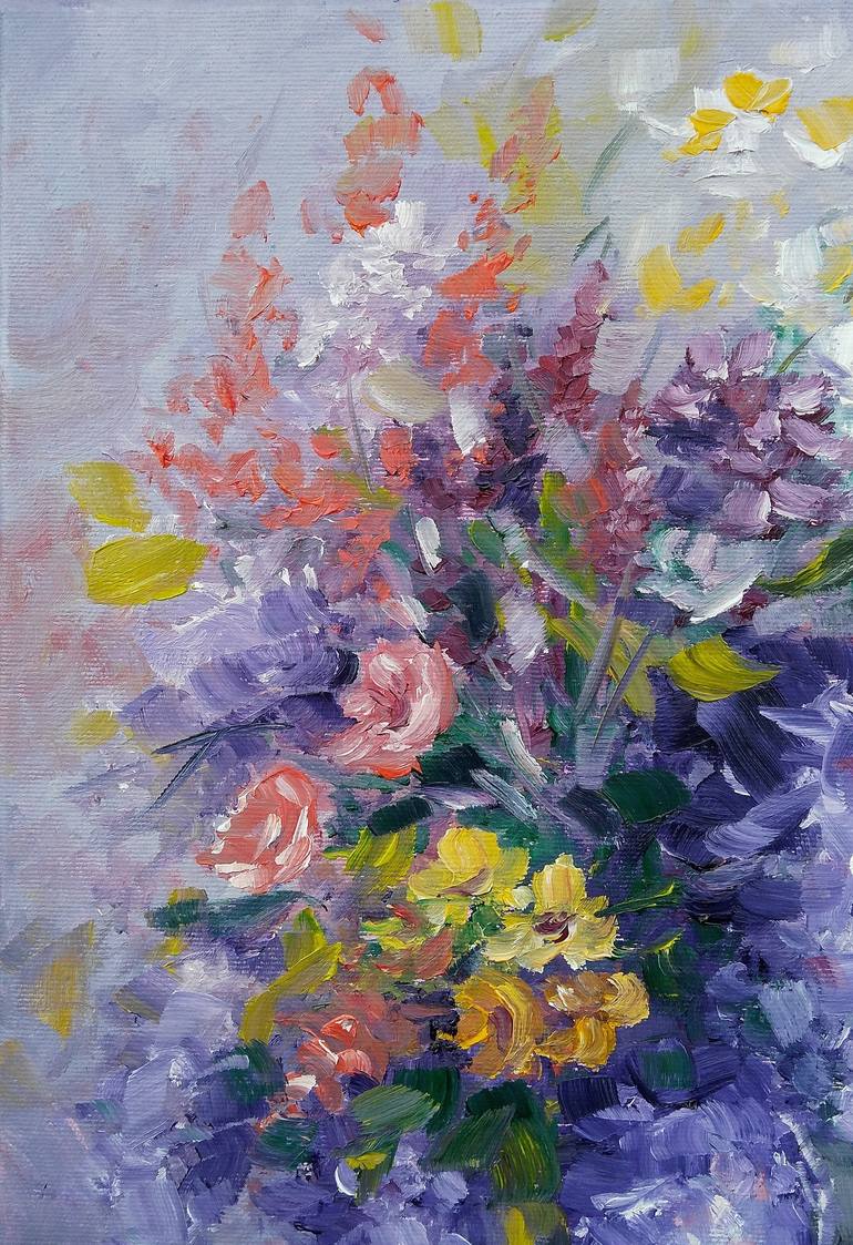 Original Impressionism Floral Painting by Emilia Milcheva