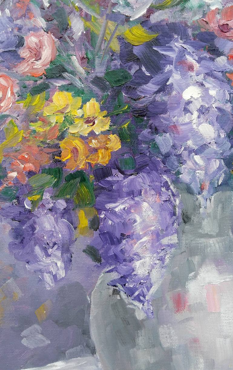 Original Impressionism Floral Painting by Emilia Milcheva