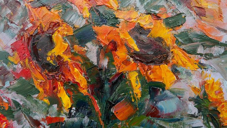 Original Expressionism Floral Painting by Emilia Milcheva