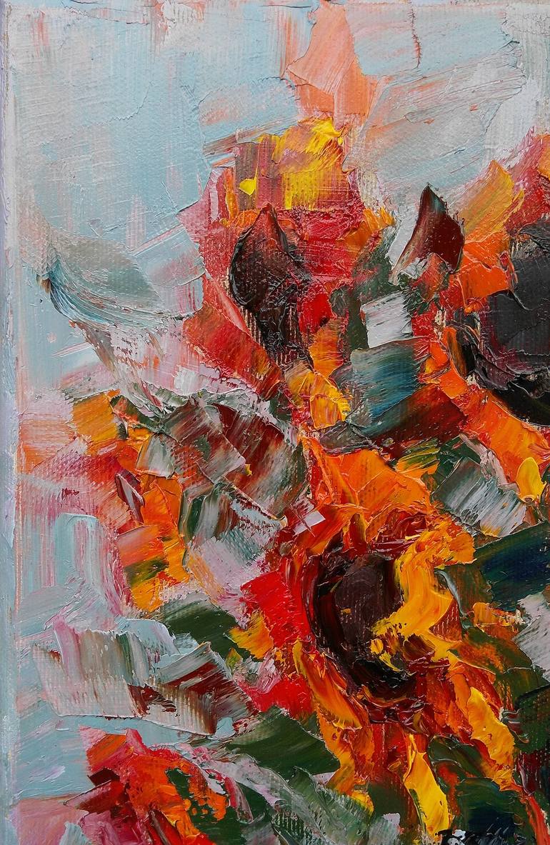 Original Expressionism Floral Painting by Emilia Milcheva