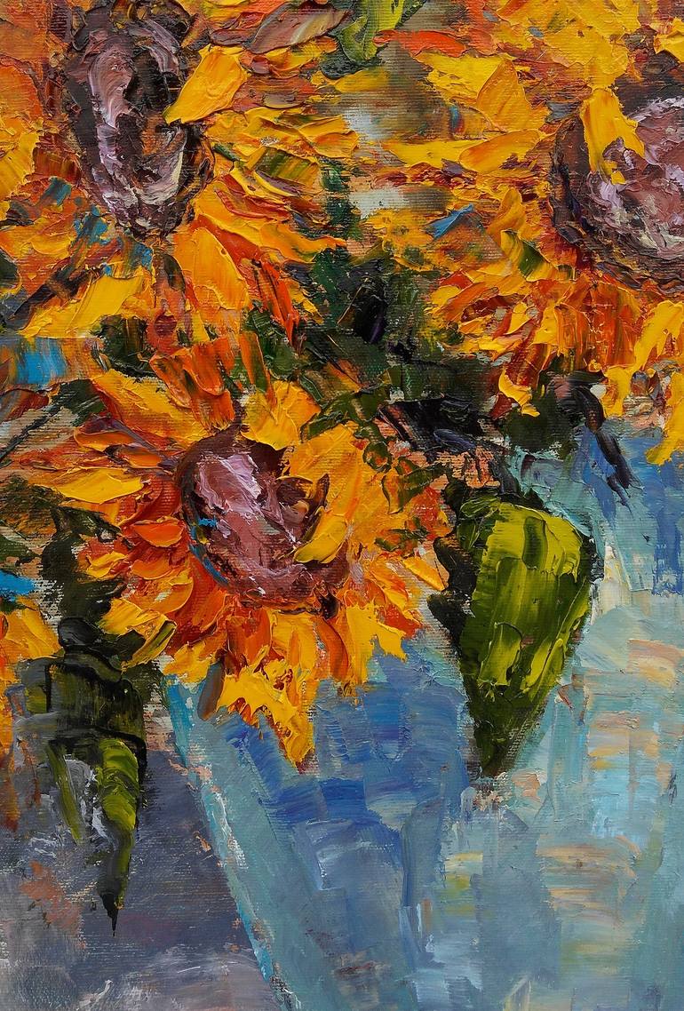 Original Expressionism Floral Painting by Emilia Milcheva