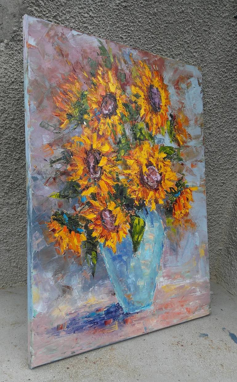 Original Expressionism Floral Painting by Emilia Milcheva