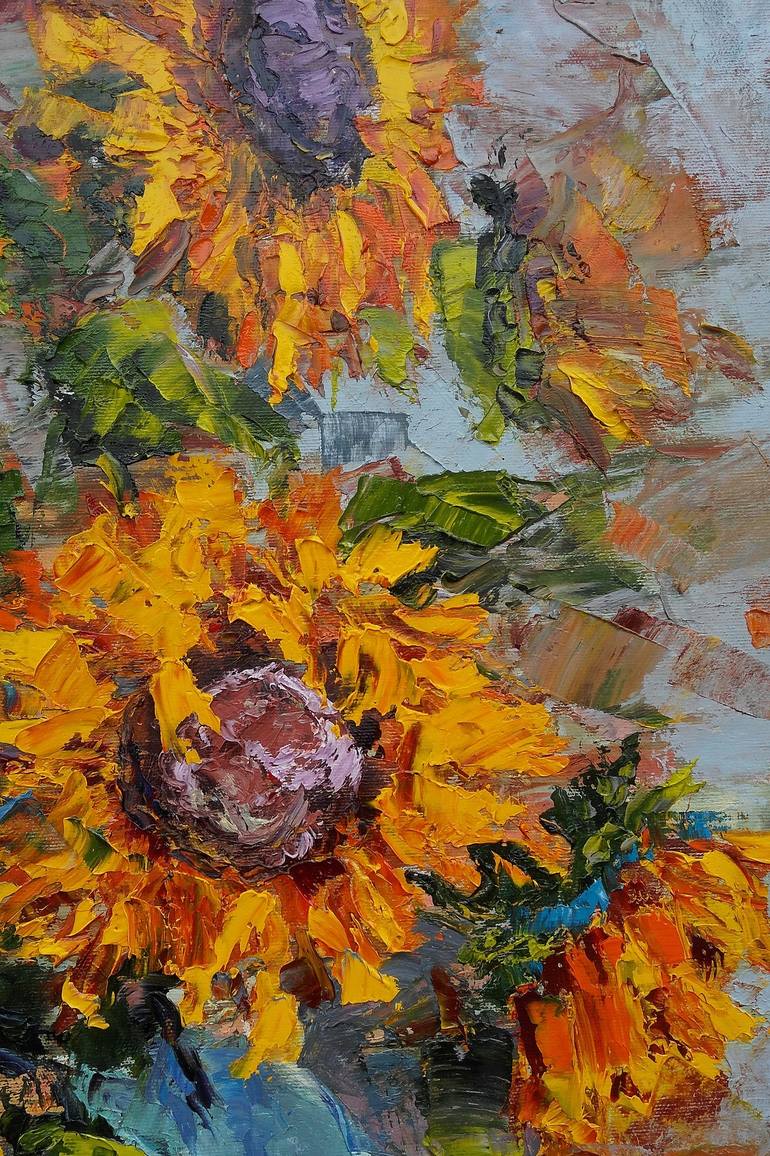 Original Expressionism Floral Painting by Emilia Milcheva